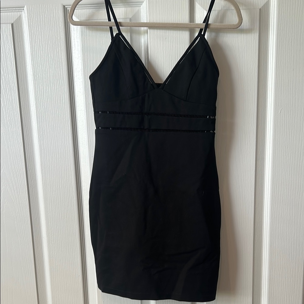 Lulu's Black Bodycon Mini Dress Spaghetti Strap